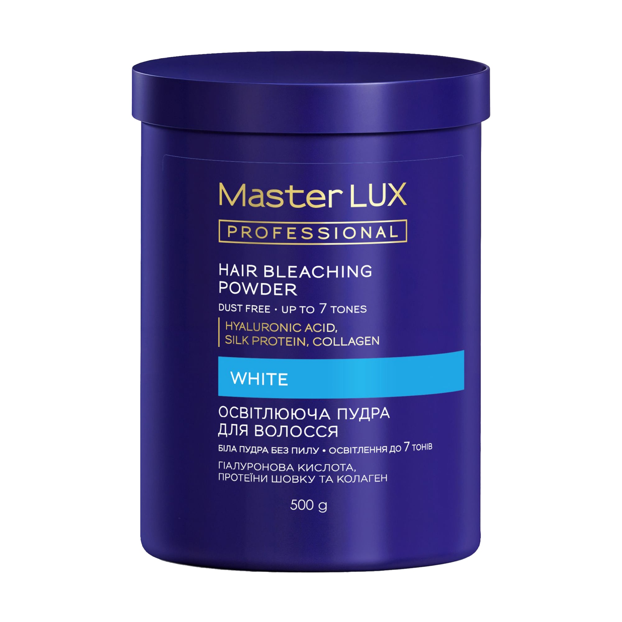 Освітлювальна пудра для волосся Master LUX Professional Hair Bleaching Powder, White, 500 г